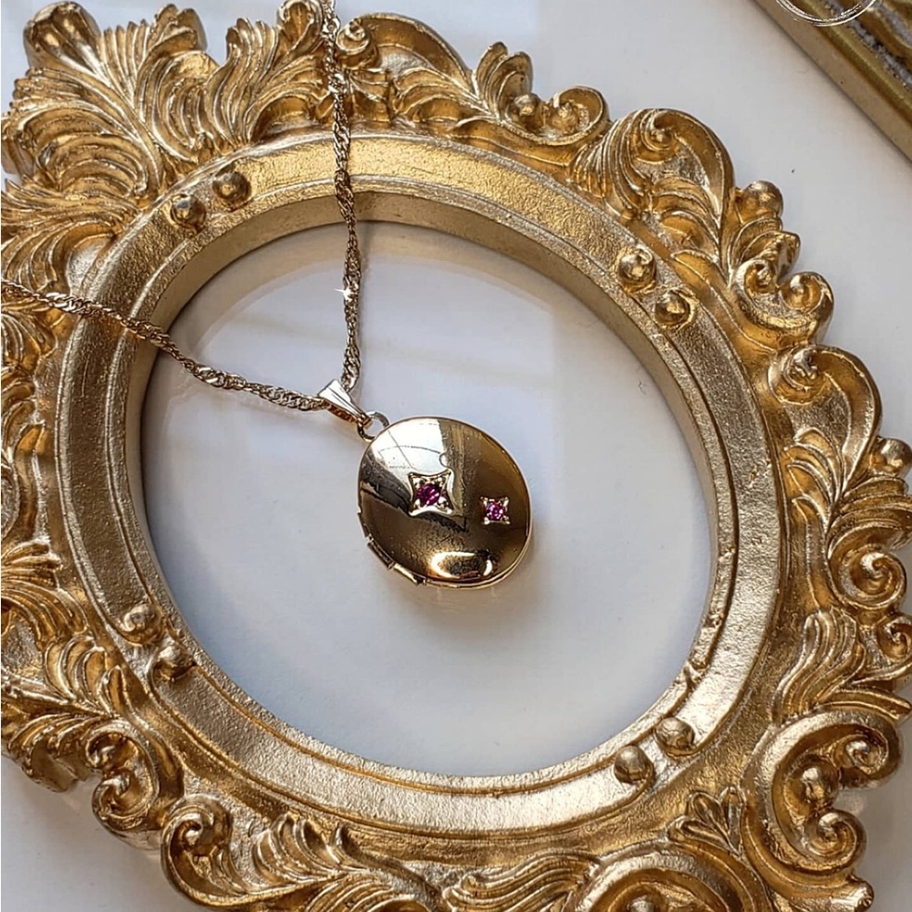 Pink Nova Locket Necklace